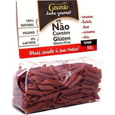Imagem de Macarrão de Arroz com Cenoura e Batata Doce Penne Sem Glúten Casarão 300g