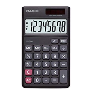 Imagem de Calculadora de Bolso com Visor de 8 Dígitos, Casio, SX-300, Preto