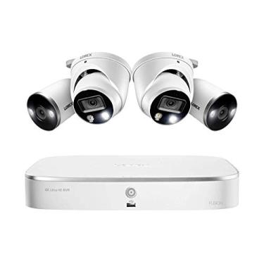 Imagem de Lorex 4KHDIP822NW-2 4K inteligente dissuasão 8 Canal Sistema de Vigilância w / N842A82 4K 2TB NVR e 2 E892DD 4K inteligente dissuasão Dome e 2 E892AB 4K inteligente dissuasão bala Câmaras