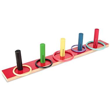 Imagem de Brinquedo Educativo Jogo De Argolas Liso Em Mdf Com 10 Peças - CARLU