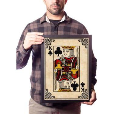 Imagem de Quadro Decorativo Baralho Poker Arte Rei De Paus - Fanarte