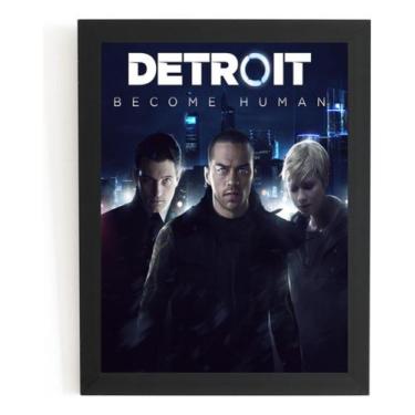 Imagem de Quadro Game Detroit Become Human Arte Poster Moldurado - Fanarte