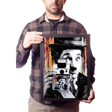 Imagem de Quadro Decorativo Charlie Chaplin Arte Polaroid - Fanarte
