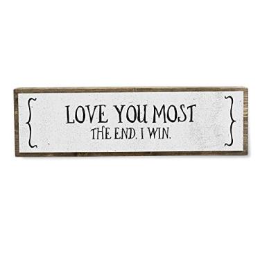 Imagem de Love You Most The End I Win - Handmade Metal Wood Love Sign – Lake Home Decor Art – I Love You Sign – Love Decor_AB