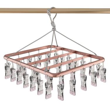 Imagem de Cabide de secagem de roupas – Gancho de pino de meia para linhas de lavagem – Roupa íntima que economiza espaço, acessórios de lavanderia para toalha de secagem, cachecol, , sutiãs, calças