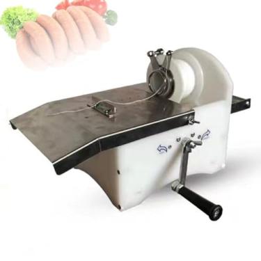 Imagem de Máquina de encadernação de salsicha comercial, máquina de amarrar e amarrar salsicha manual de aço inoxidável, ferramenta de nó manual para uso doméstico