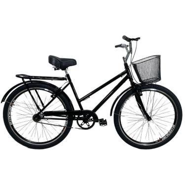 Imagem de Bicicleta Aro 26 Aero Passeio Cesta Modelo Poti Preto-Unissex