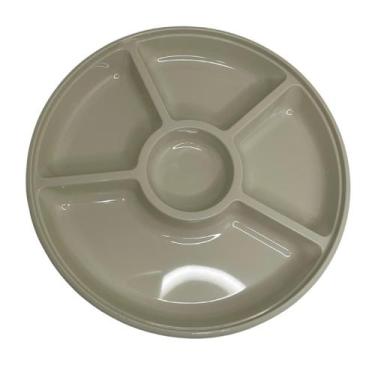 Imagem de Petisqueira Bandeja Plástica Aperitivos 30CM 5 Divisões - Menplast, Cr