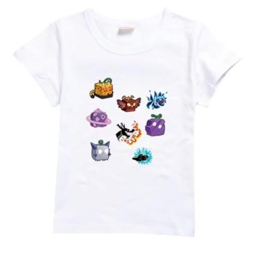 Imagem de Blox Fruits Kids Summer Camiseta de manga curta algodão para bebês meninos moda camisetas para meninas meninas roupas para adolescentes camisas chlid, A2, 13-14 Years