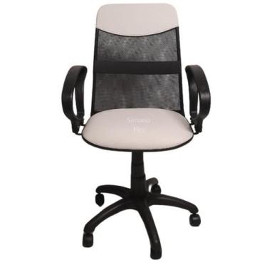 Imagem de Cadeira Diretor Tela Giratória Faixa E Braço Fixo Corano - Sintonia Fl