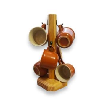 Imagem de Art & Lar Porta Canecas Suporte de Madeira Café Xícaras - Art & Lar Ar