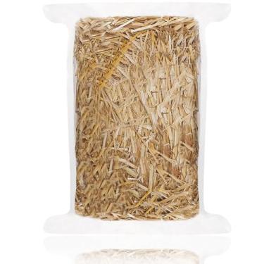 Imagem de WNJ Palha de trigo natural - Canudo seco de 1,3 kg, macio e confortável, fardo de palha 100% natural para cama de animais, cobertura de jardim, composto e gatos vadios, cães, aves e cobertura de grama