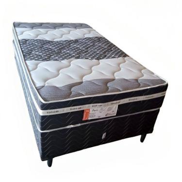 Imagem de Conjunto Box Paris Solteirão com Molas Ensacadas 108X198X68cm 2024 Topázio