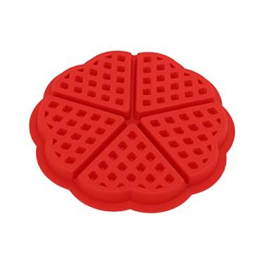 Imagem de Pssopp Molde de Silicone, Waffle de Material para Fazer Pudins, Bolos, Chocolates, Velas, Recurso Seguro para Lavadora Louça Conveniência Com Molde Flexível, Uso Versátil (Modelo de amor de 5