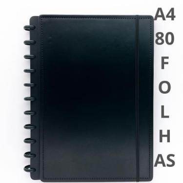 Imagem de Caderno argolado capa dura de material sintético A4 80 folhas pautadas
