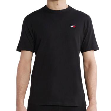 Imagem de Camiseta Tommy Jeans Logo Bandeira Bordado Preta-Masculino