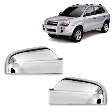 Imagem de Par Aplique Cromado para Capa Retrovisor Hyundai Tucson 2004 2005 2006 2007 2008 2009 2010 2011 2012 2013 2014 2015
