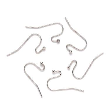 Imagem de 200 peças de ganchos de orelha de aço inoxidável para brincos de gancho de pesca para fazer joias com pingente faça você mesmo, 11 x 21 mm