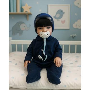 Imagem de Bebê Reborn Menino Recém-Nascida Original Realista de Silicone