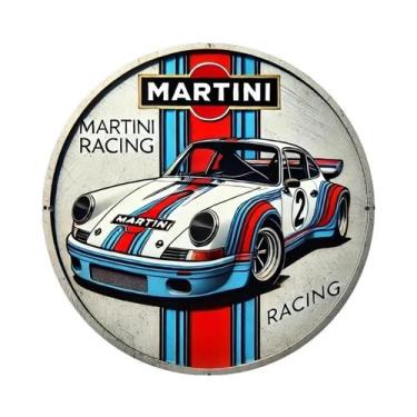 Imagem de Placa De Metal Com Tema Martini Racing, Arte De Parede Durável Com Gra