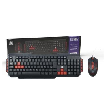 Imagem de Kit Teclado Gamer Santana + Mouse Gamer Led Rgb Kg-03r Pt/vm