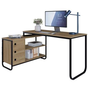 Imagem de Escrivaninha De Canto 3 Gavetas P1063 PP Milani Store