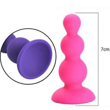 Imagem de Plug Anal Escalonado em Silicone - Tamanho P - 7,5x2,7CM - Aphrodisia