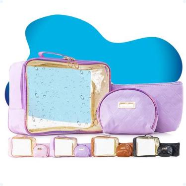 Imagem de Necessaire Feminina Transparente Kit 3 Peças De Viagem Praia - Hxt, Ro