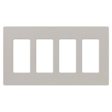 Imagem de Lutron Placa de parede para decoração de 4 interruptores/balancim Claro (1 unidade) | SC-4-TP