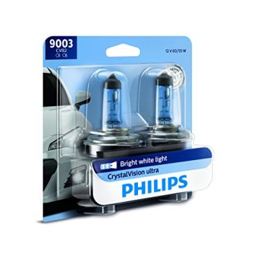 Imagem de Lâmpada de farol branco brilhante Philips 9003 CrystalVision ultra atualizada, 2 unidades (pacote com 1)