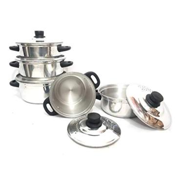 Imagem de Jogo De Panelas Caçarola 5 Peças em Alumínio Polido