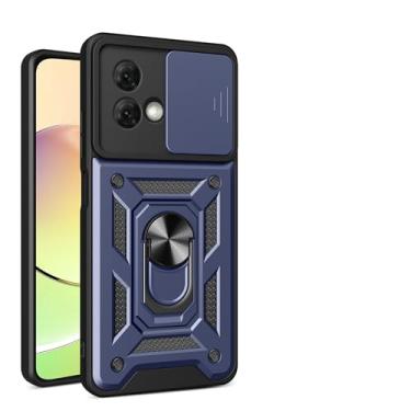 Imagem de Kukoufey Compatível com Motorola Edge 40 Neo Bracket Shell, com capa de lente de câmera deslizante compatível com Motorola Edge 40 Neo 5G XT2307-1 XT23073 capa azul