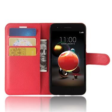 Imagem de Capa para LG X20, capa carteira flip de couro PU premium com compartimento para cartão, suporte e fecho magnético [capa interna de TPU à prova de choque] Compatível com LG X20