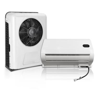 Imagem de Aspligo Ar condicionado de 12 V CC 10.000 btu Unidade de ar condicionado elétrico Split AC 12 volts Adequado para caminhão, capmer, van, trailer, trailer, trailer, motorhome