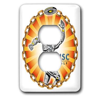 Imagem de 3dRose lsp_19245_6 Robot Thrower 2 A Mechanical Robot Throws Frisbee Playing Disc Golf 2 Plug Outlet Cover