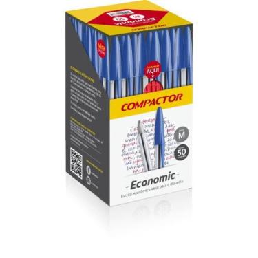 Imagem de Caneta Esferográfica Economic Cristal Vermelha - Caixa com 50 Unidades