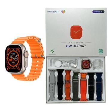 Imagem de Smartwatch Hw Ultra 2 Com Chat Gpt 7 Pulseiras + Case Gps Esportes Aca