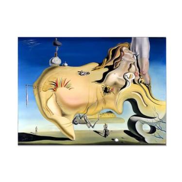 Imagem de sobre tela o grande masturbador, reprodução da famosa pintura a óleo surrealismo telas decorativas para casa escritório galeria presente 20 x 30 cm (8 x 12 pol) sem moldura