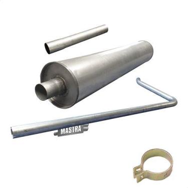 Imagem de Kit Tubos + Silencioso Caminhão 1111 1113 Aspirado 69 A 88 - Genérico