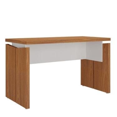 Imagem de Mesa para Escritório Pequena Tamburato MDP - Artany, Freijó/Branco