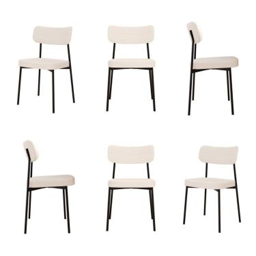 Imagem de Kit com 6 Cadeiras para Sala de Jantar Mona Yescasa Palha Corriente