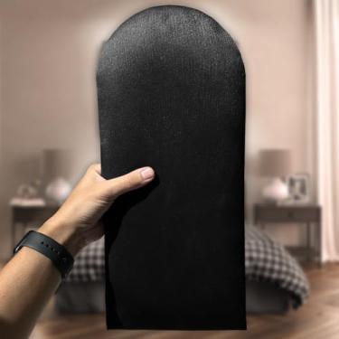 Imagem de Cabeceira Estofada Nuvem Cama Casal King e Super King Nuvem Placas Adesivas Decorativa 2,00mX60cm (Preta)