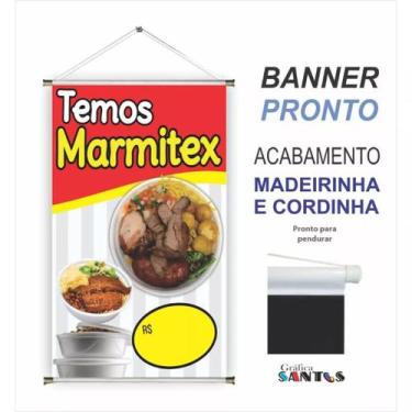 Imagem de Banner pronto Marmitex BA 335 medida 45x70 cm arte pronta