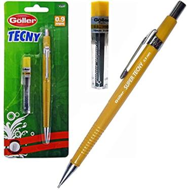 Imagem de Lapiseira Técnica 0.9mm, Amarela, com Grafites Extra