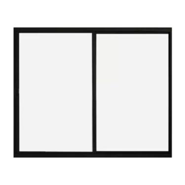 Imagem de Janela de Correr em Alumínio com 2 Folhas 1,00x1,20 Metros Preto com Grade - PTORD2262 - HALE