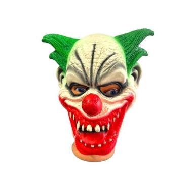 Imagem de Fantasia Mascara Palhaço verde com sorriso maligno terror - Genérica