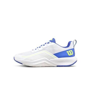 Imagem de WILSON Tênis masculino Rush Pro Lite, Branco/Amparo Azul/Amarelo Segurança, 39