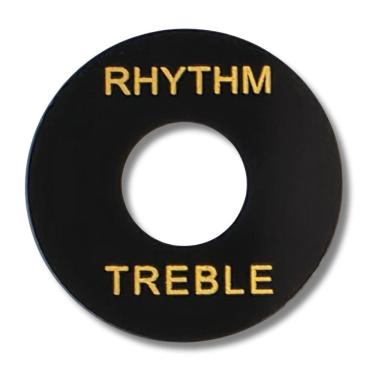 Imagem de Plate Escudo Chave Seletora Les Paul Preta Com Impressão