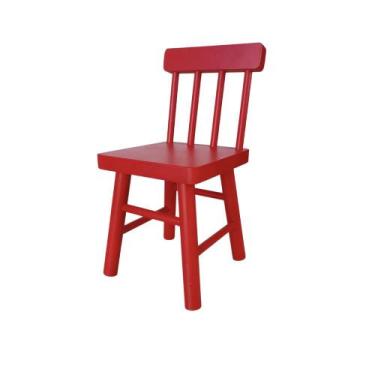 Imagem de Cadeira Infantil em MDF 23cm de Altura - Alf, Vermelho