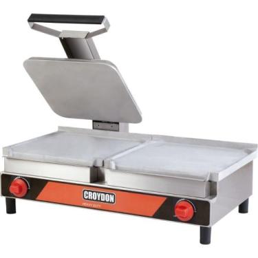 Imagem de Sanduicheira Conjugada a Gás Lisa com Prensa SACLG Croydon, Inox
